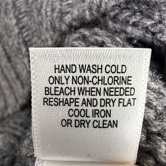 Banana Republic Women Turtleneck Sleeveless Sweater Lambswool Cotton Sz XL Gray - Picture 10 of 12